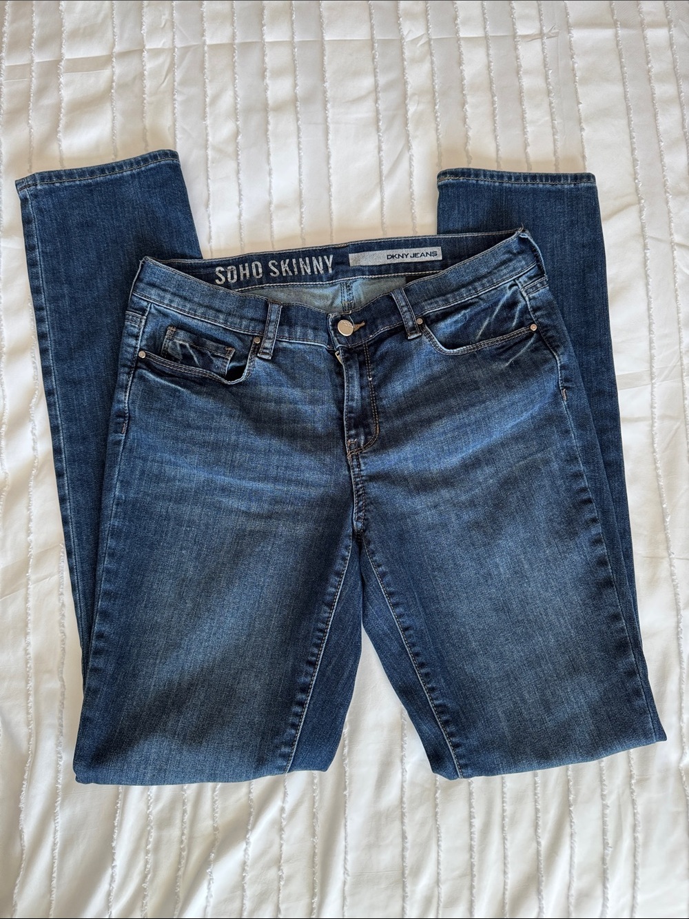DKNY Soho Skinny Jeans in Medium Blue Wash